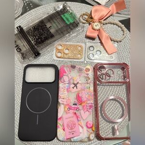 Apple Black and Pink Phone Case Trio